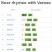 B-Rhymes is a rhyming dictionary that's not stuck up about what does and doesn't rhyme. It gives you words that sound good together even if don't technically rhyme.
