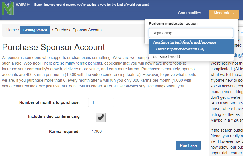purchase sponsor account